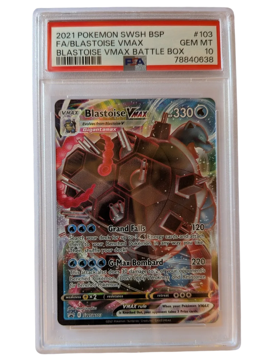 FA BLASTOISE VMAX 103 PSA 10 BLASTOISE VMAX BATTLE BOX 2021 POKEMON SWSH BSP