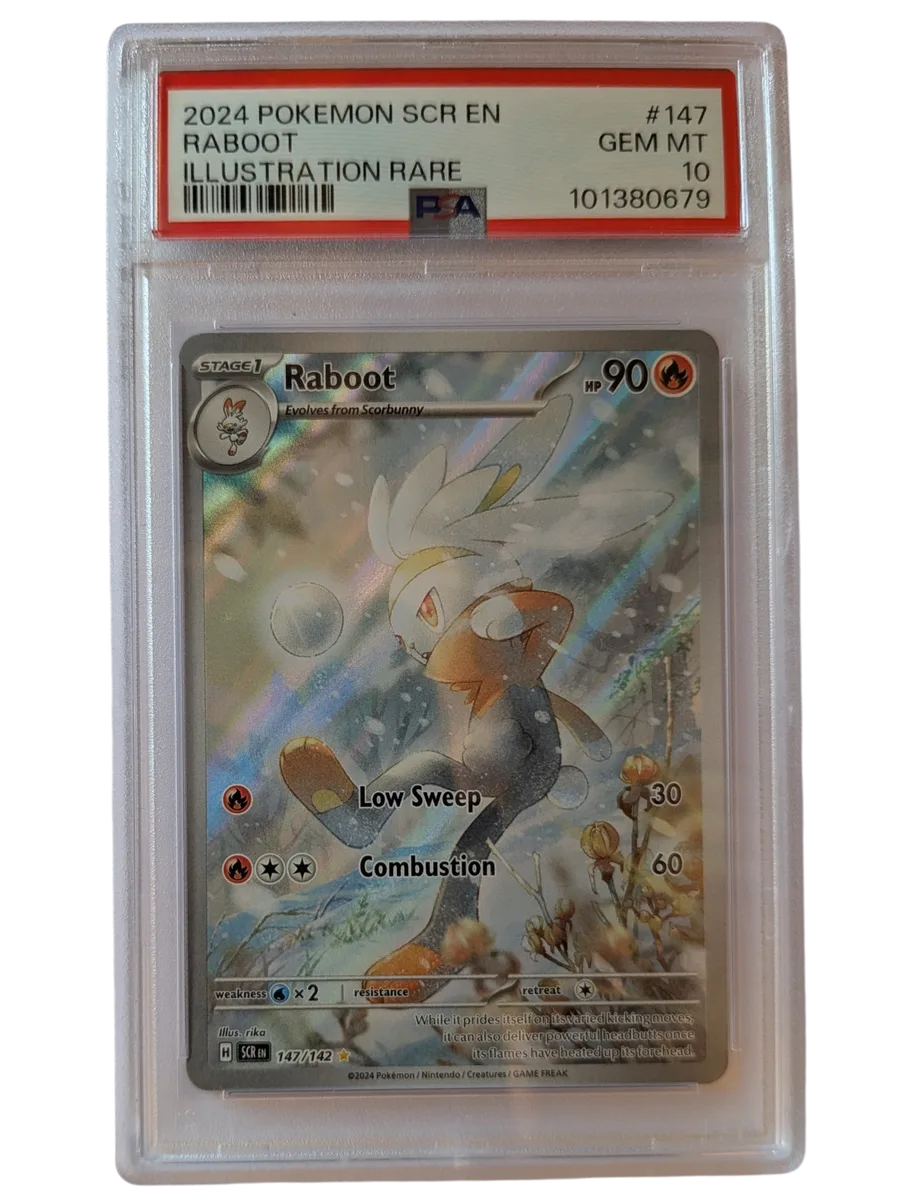 RABOOT 147 PSA 10 ILLUSTRATION RARE 2024 POKEMON SCR EN