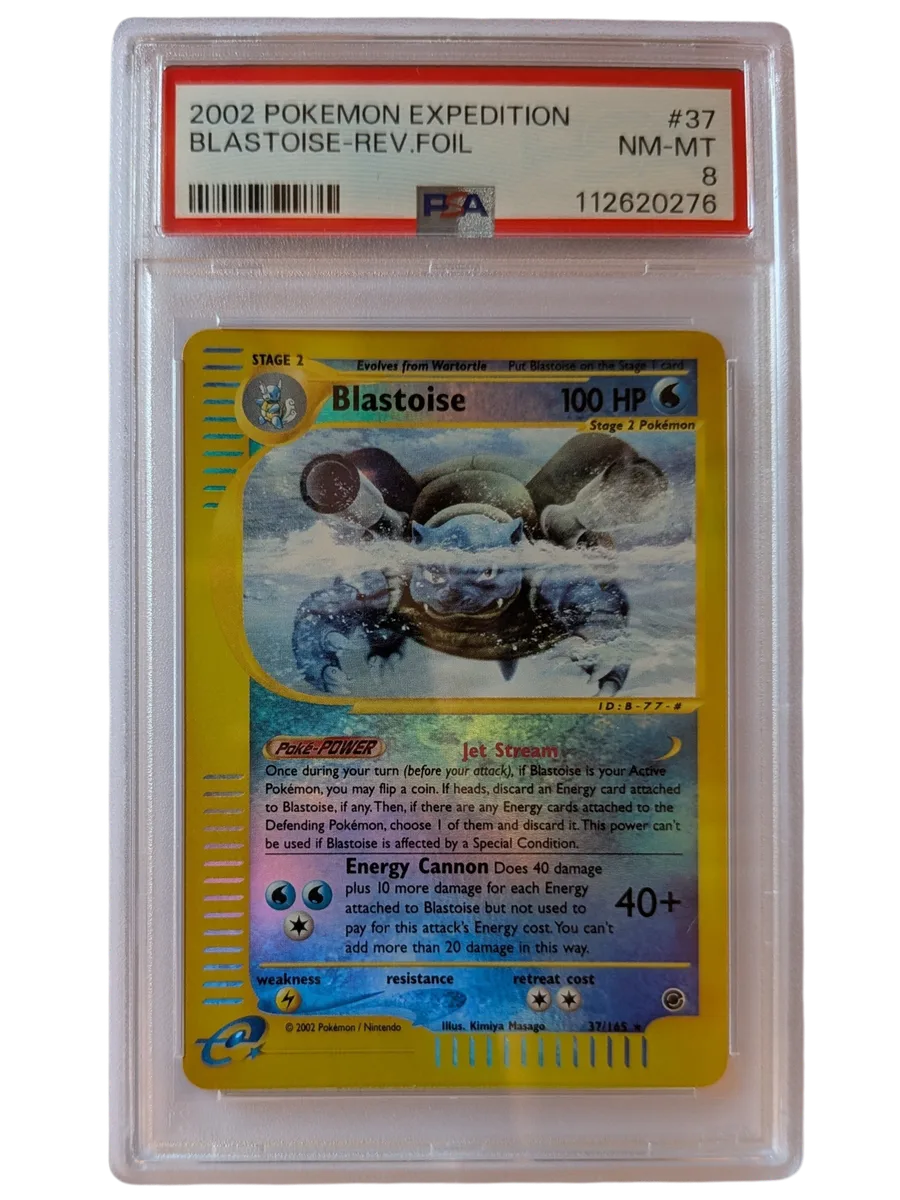 BLASTOISE REV FOIL 37 PSA 8 2002 POKEMON EXPEDITION