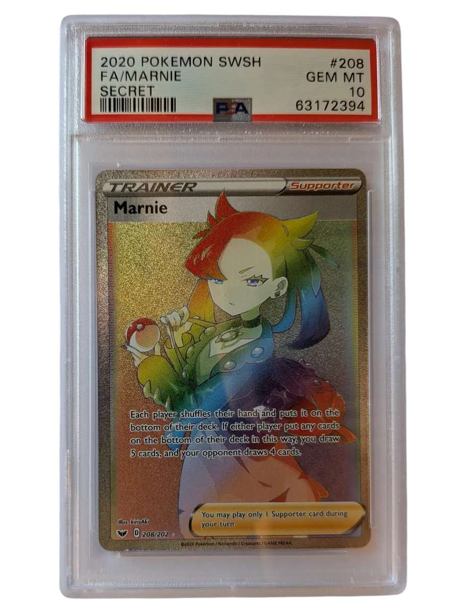 FA MARNIE 208 PSA 10 SECRET 2020 POKEMON SWSH