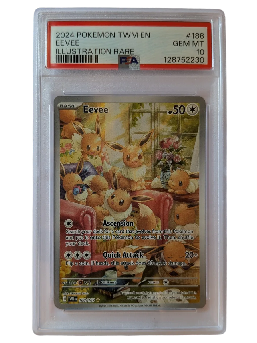 EEVEE 188 PSA 10 ILLUSTRATION RARE 2024 POKEMON TWM EN