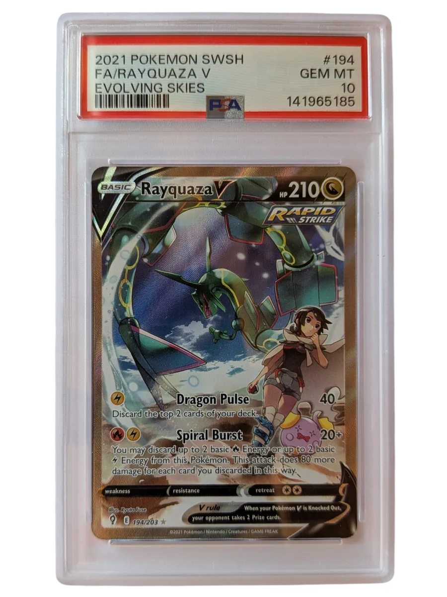 FA RAYQUAZA V 194 PSA 10 EVOLVING SKIES 2021 POKEMON SWSH