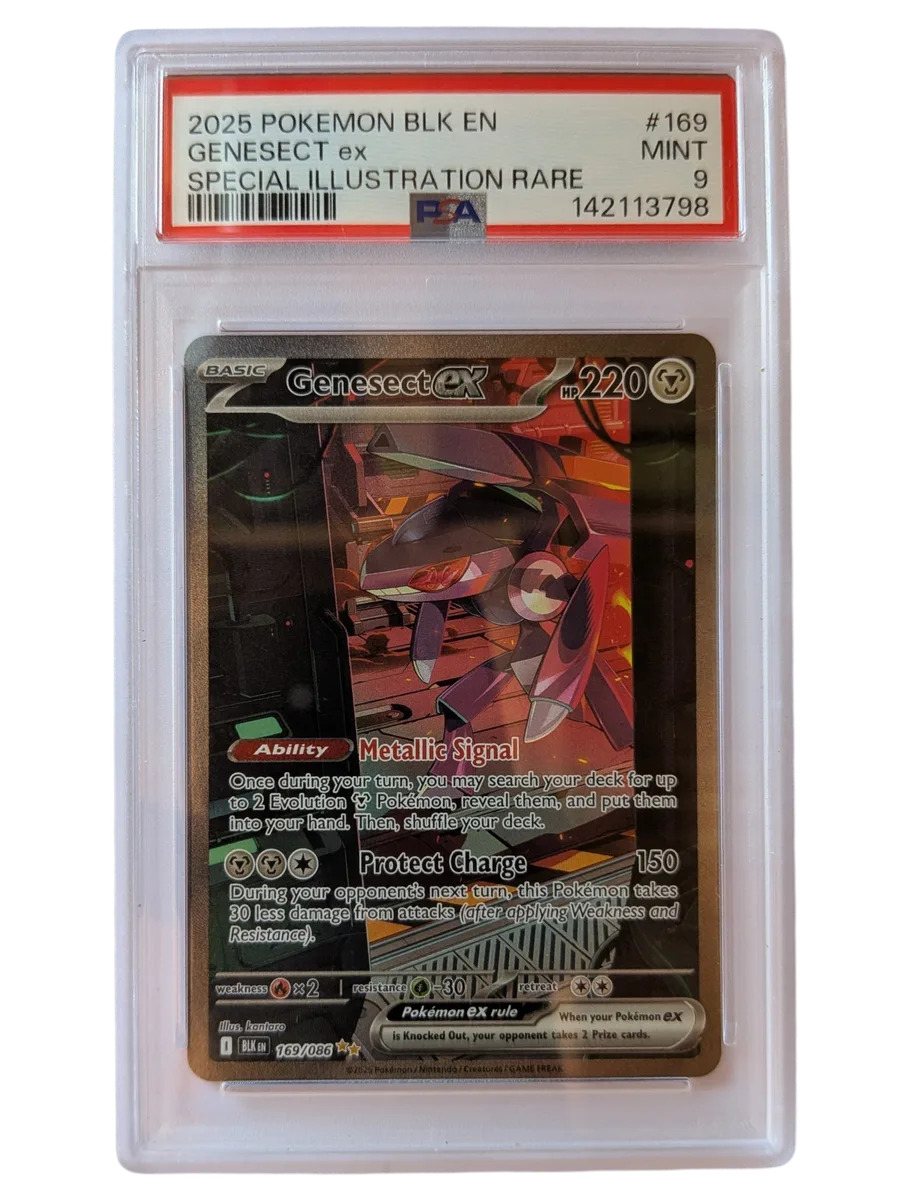 GENESECT ex 169 PSA 9 SPECIAL ILLUSTRATION RARE 2025 POKEMON BLK EN