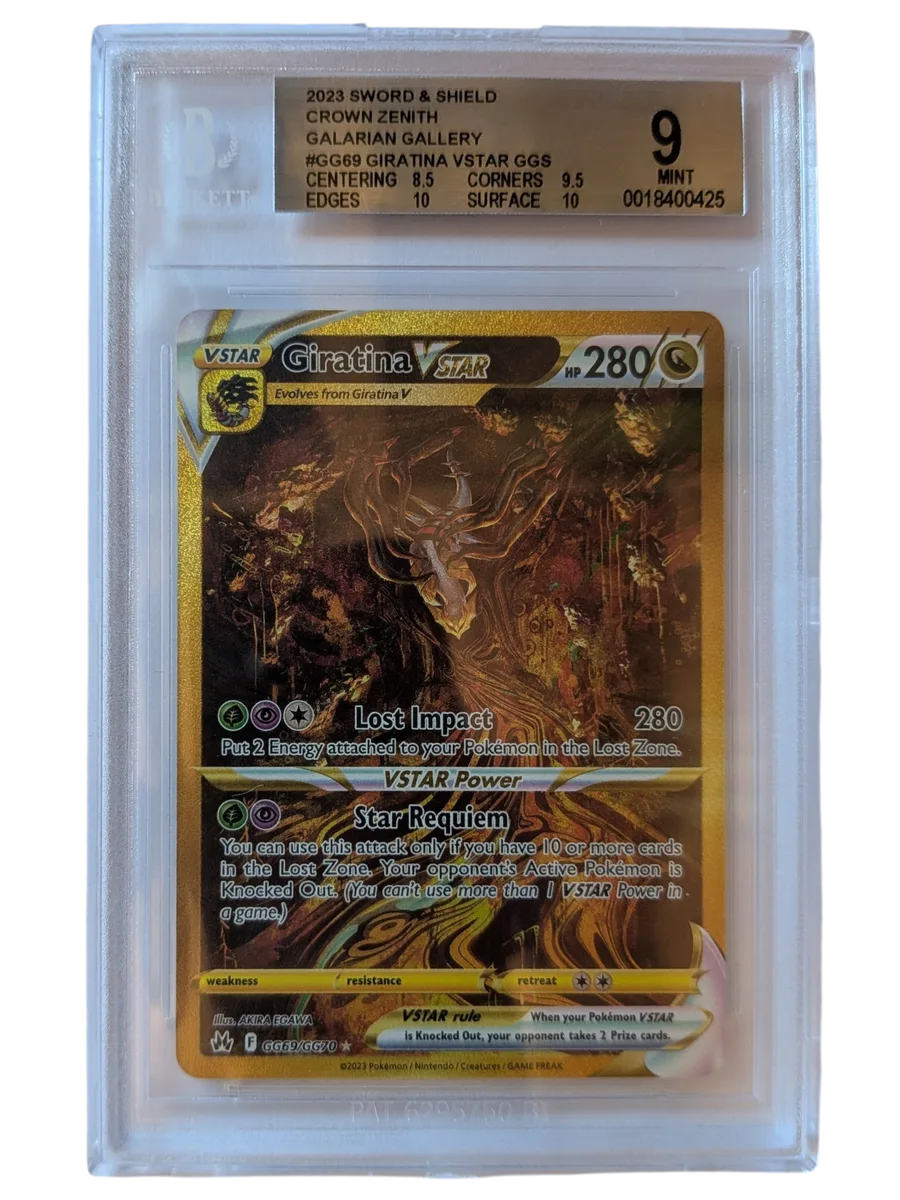 GIRATINA VSTAR GG69 BGS BECKETT GRADING SERVICE 9 GALARIAN GALLERY CROWN ZENITH 2023 SWORD & SHIELD