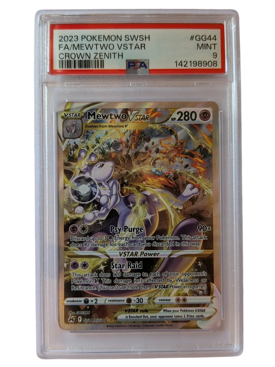 FA MEWTWO VSTAR GG44 PSA 10 CROWN ZENITH 2023 POKEMON SWSH