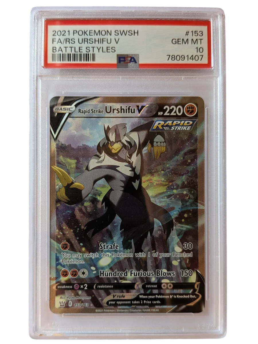 FA RS URSHIFU V 153 PSA 10 BATTLE STYLES 2021 POKEMON SWSH