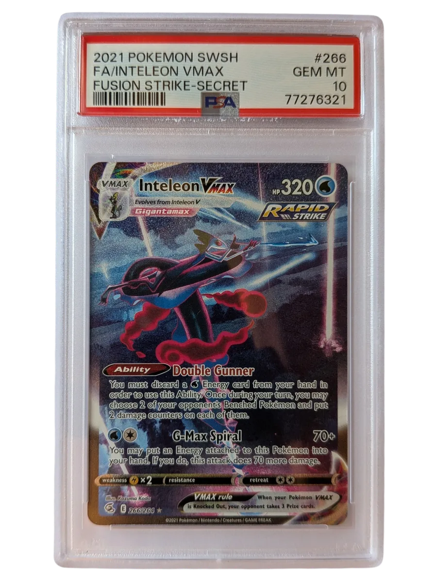 FA INTELEON VMAX PSA 10 FUSION STRIKE SECRET 2021 POKEMON SWSH